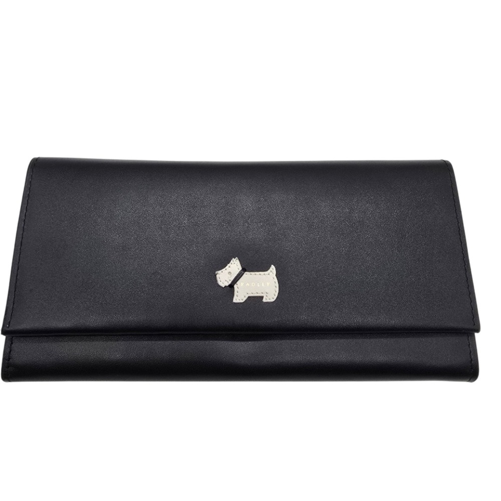 Radley Leather RFID Wallet Large‎ Coin Card Case Black W19.5 x H9.5cm Protect